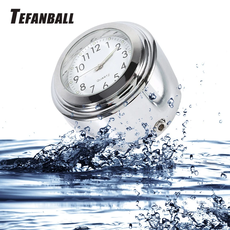 Универсальные водонепроницаемые хромированные кварцевые часы 7/8 дюйма с