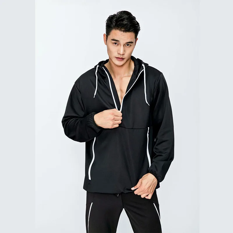 Мужская ветрозащитная велосипедная куртка с капюшоном на молнии