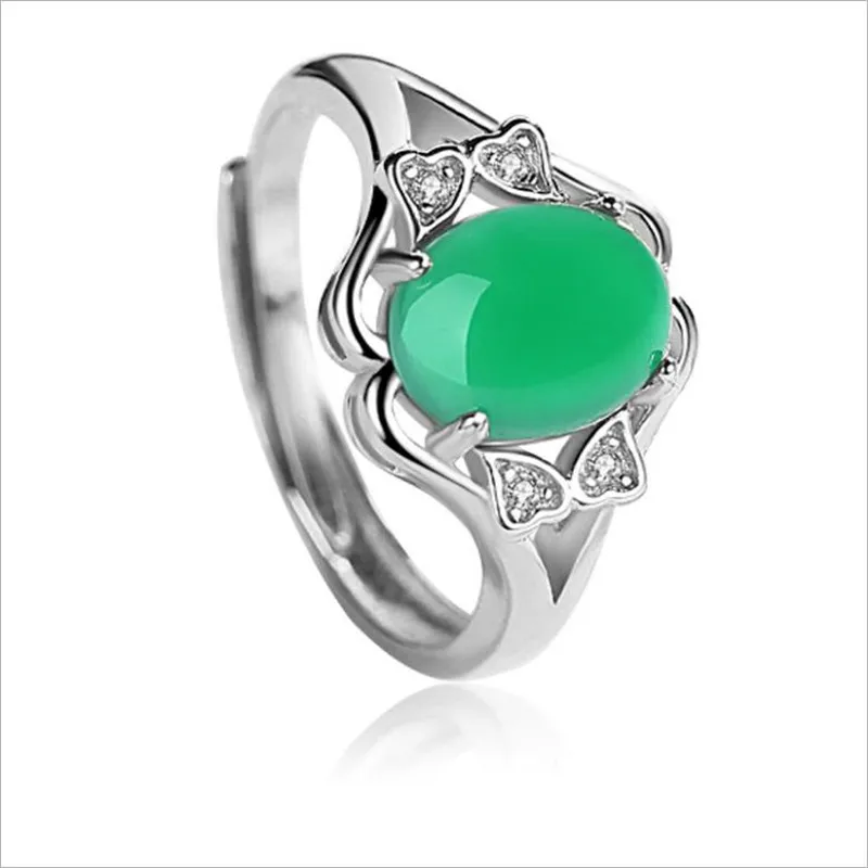 Женское кольцо из серебра 925 пробы с красным цветком|Кольца| |