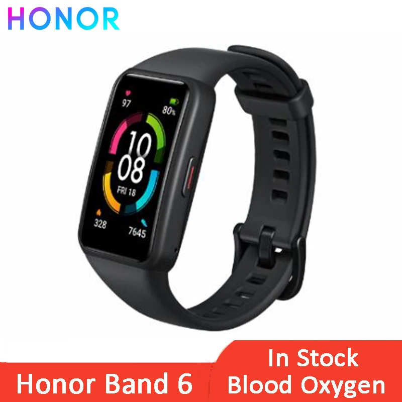 Оригинальный Смарт браслет Honor Band 6 AMOLED Водонепроницаемый Фитнес с Bluetooth