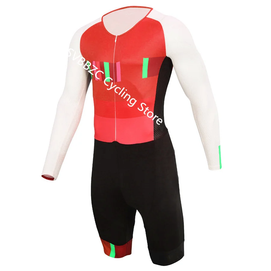 4-Pic Color SVBBZC Pro Мужской комбинезон Триатлон Супер Скоростной костюм Ropa Ciclismo Майо с длинным рукавом MTB велосипедные майки комплект Велоспорт Skinsuit - Цвет: 4-Pic Color