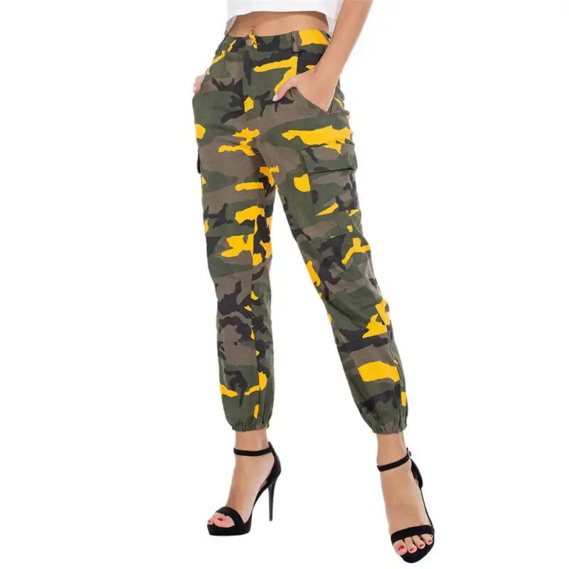 Womens Camo Cargo Trousers Casual Pants Military Army Combat Camouflage Loose Jogger Women 2019 Sweatpants | Женская одежда