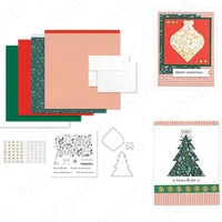 christmas tree metal cutting dies and clear stamps stencils for diary making word greeting decoration scrapbooking new arrival