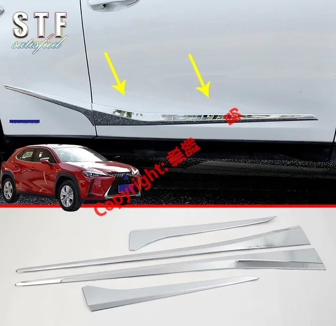 

ABS Chrome Car Decoration Side Door Line Garnish Body Molding Moulding Trim For Lexus UX UX200 250H 260H 2019 2020