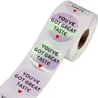 Наклейки Серебристые голографические, 1,5 дюйма, 500 шт. в рулоне