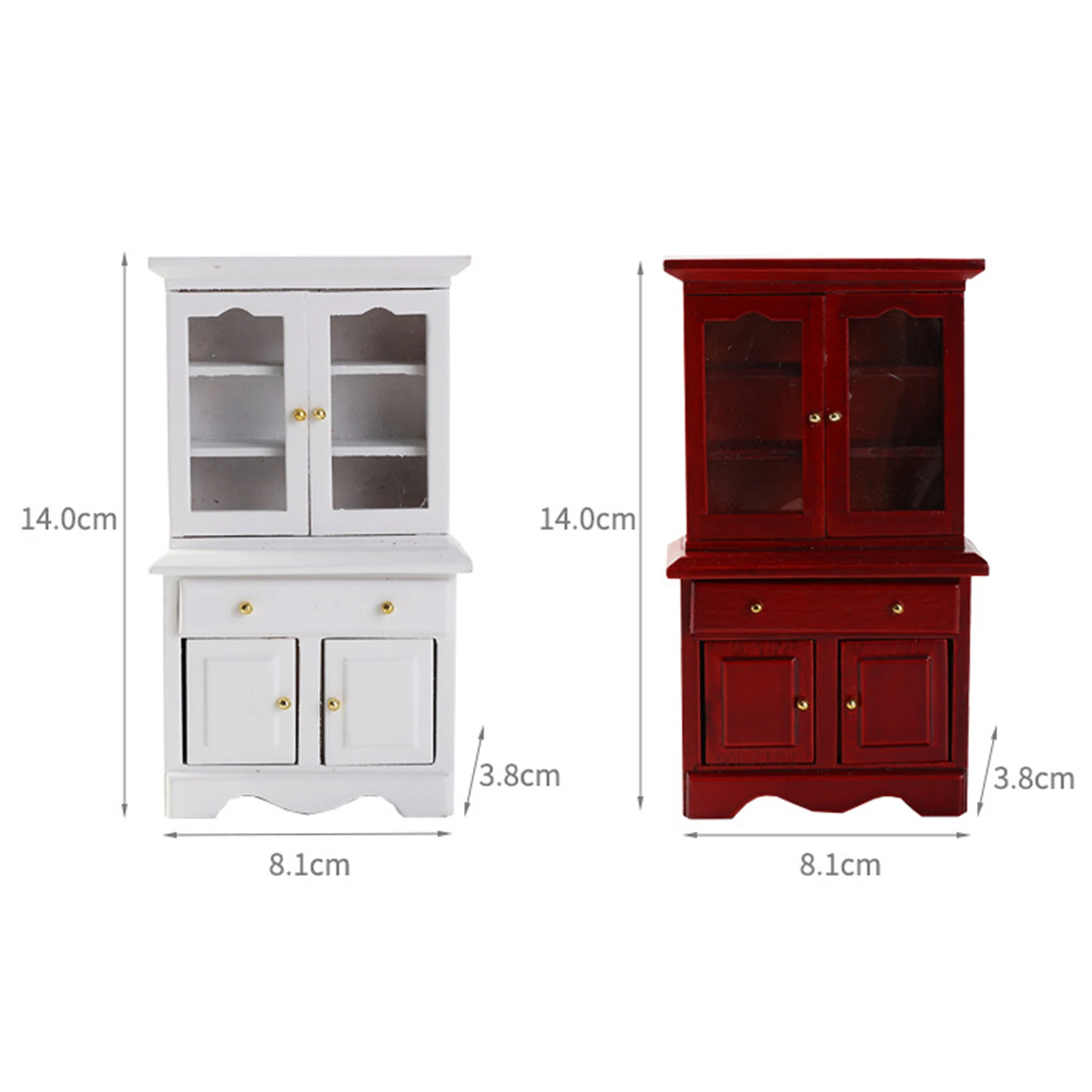 

1/12 Dollhouse Mini Wooden European Bookcase Furniture Toy Miniature Accessories Kids Educational Toys for Children Gifts