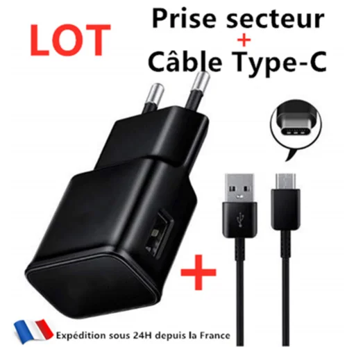 

Chargeur Secteur + Câble USB TYPE-C For Redmi Note 7/8/Pro Mi 8 Mi 9/Lite/9T Mi A3