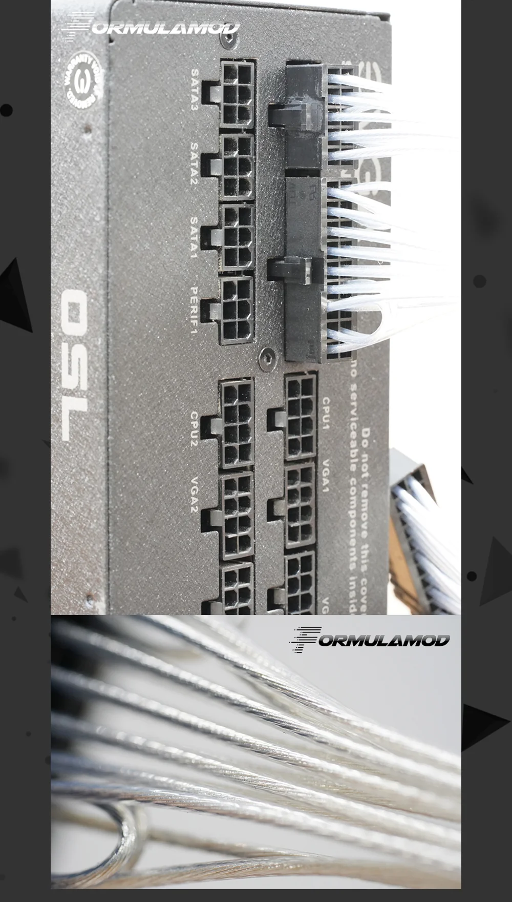 FormulaMod Fm-EVGA-SL, полностью модульные кабели PSU, посеребренный 18AWG, для EVGA G2 G3 G+ Серия Модульных PSU