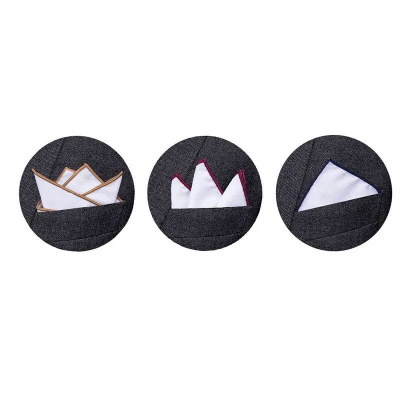 Карманный квадратный держатель органайзер для мужчин предварительно свернутый