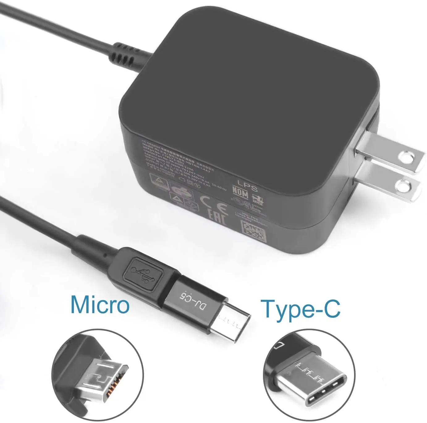 Huiyuan для 5 25 V 3A микро зарядное устройство USB-c Ключ подходит TPN-LA01 792619-001подходит HP
