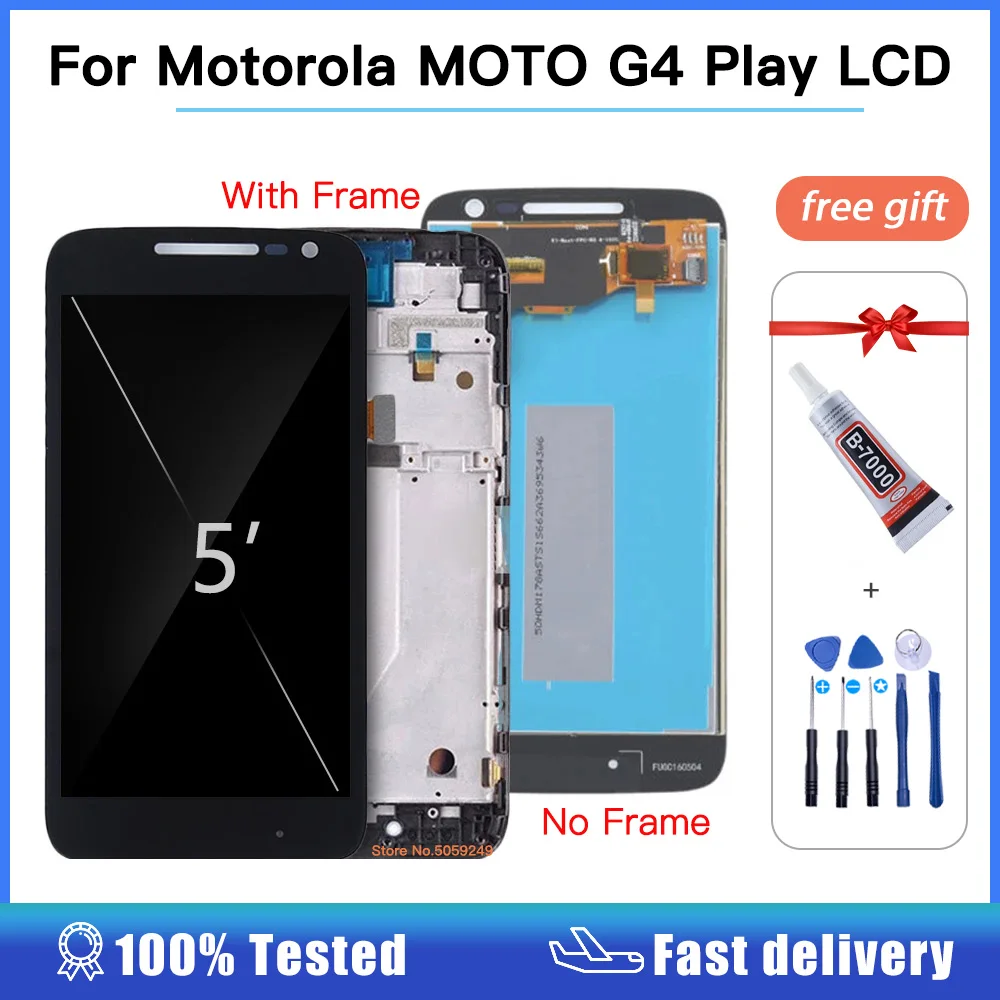 

ЖК-дисплей 5,0 дюйма для Motorola Moto G4 Play XT1601 XT1602 XT1603 XT1604, ЖК-дисплей с сенсорным экраном и дигитайзером в сборе для Moto G4, игровой инструмент