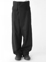 mens floor pants casual pants straight pants spring and autumn new black fashion trend versatile large size wide leg pants