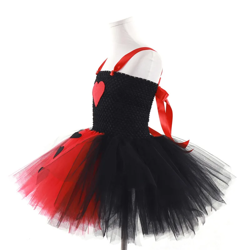Черное красное платье принцессы для девочек элегантные летние платья с героями