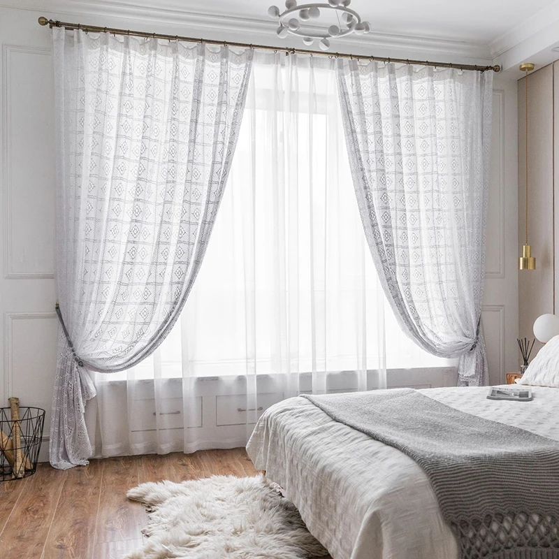 Дешевые винтажные бежевые хлопковые шторы для спальни ретро сплошной цвет