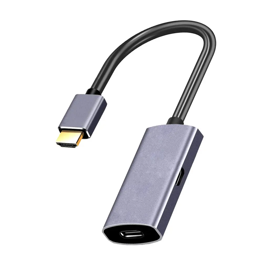

Адаптер портативный HDMI-совместимый с шиной типа C 4k60hz аудио и видео кабель для компьютеров без интерфейса типа C Прямая поставка