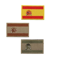 spain flag embroidery badge backpack armband military tactical bandage fabric sticker embroidery applique clothing 3 color