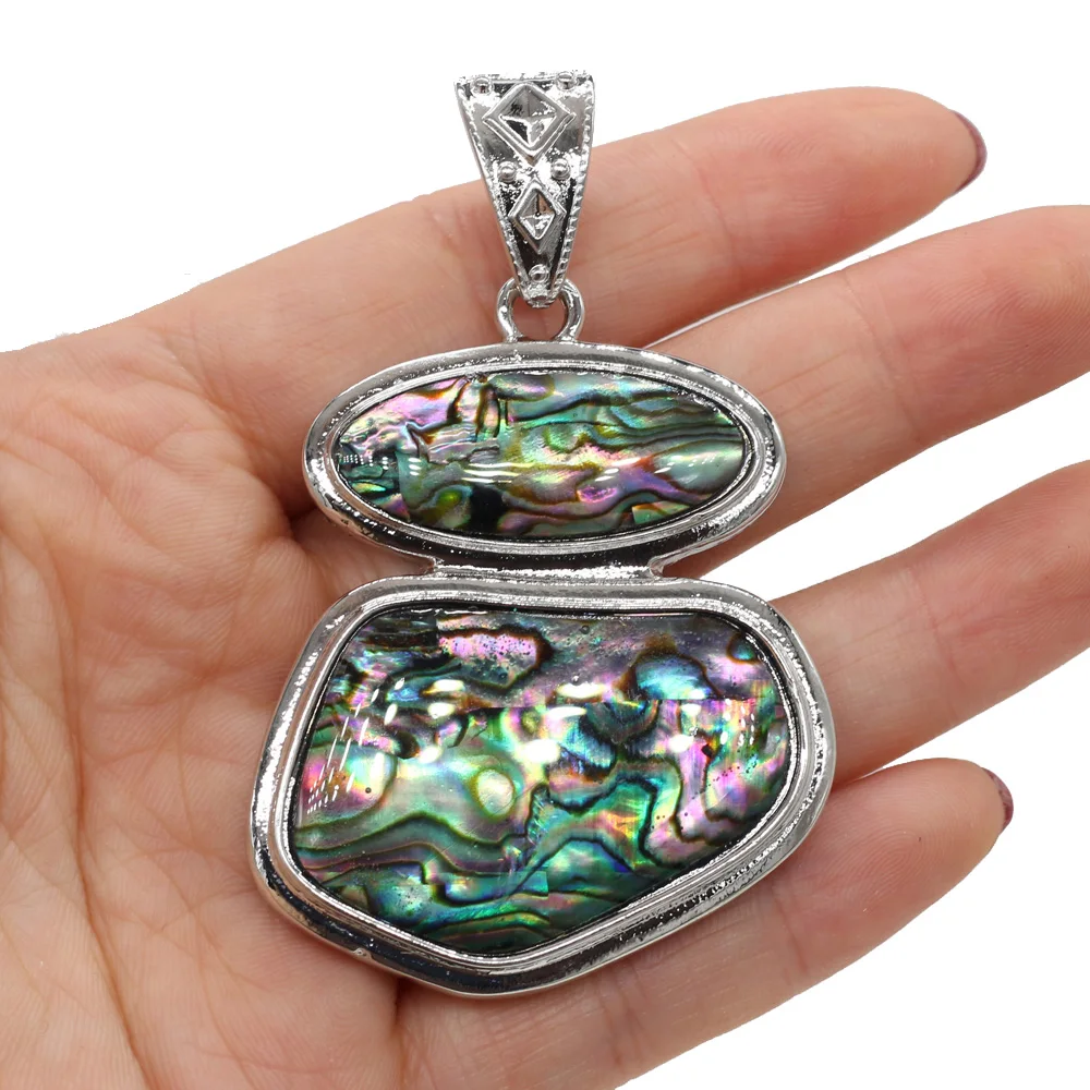 

Natural Shell Pendant Abalone Mother of Pearl Shell for Tribal Jewelry Making DIY Necklace for Women