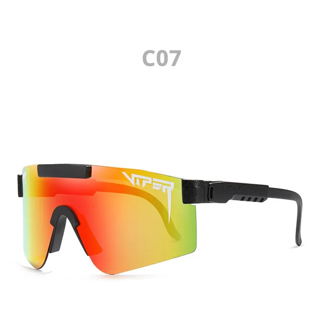 

pit viper High Quality Polarized Sunglasses Flat Top Windpro of Sport Fashion Eyewear TR90 Blue Frame Mirrored Lens Sun Glasses