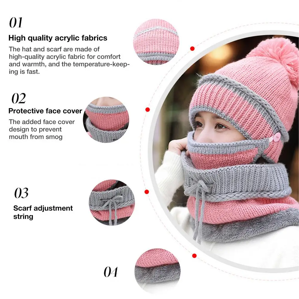 Зимний шарф 3 в 1 высококачественный прочный сверхтолстый двухслойный мягкий