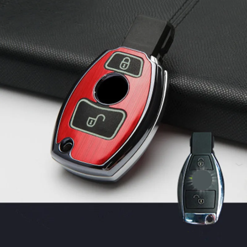 Для Benz натуральная кожа 2 & 3 Кнопка смарт ключ для автомобиля чехол Mercedes