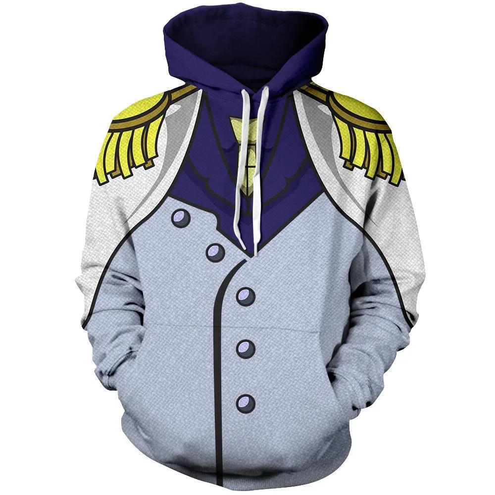 cosplay Luffy Tops Anime One Piece Hoodies 3D Print Pullover Monkey Ace Sabo Shanks Battle Boy Funny Sweatshirts | Тематическая