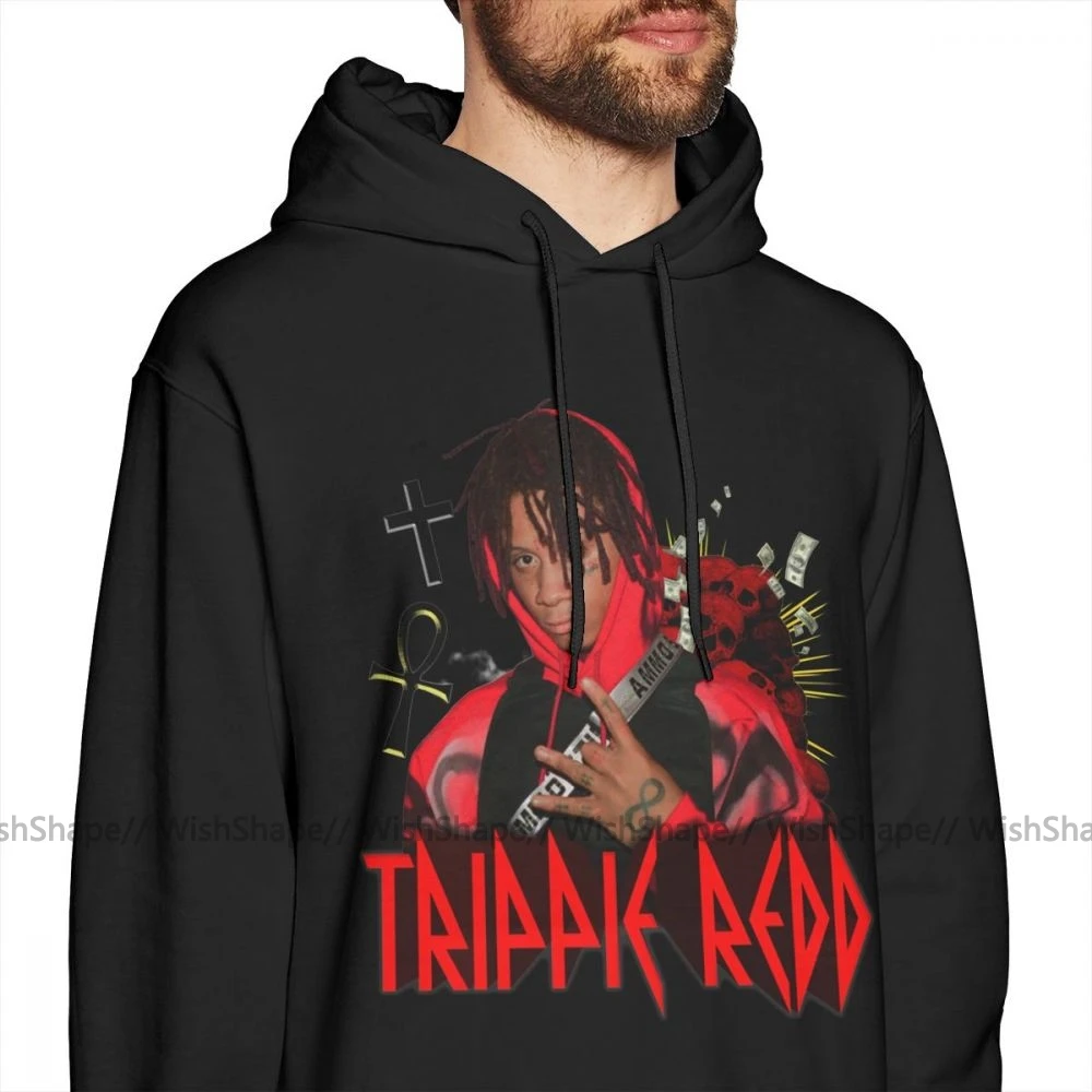 Trippie Redd худи Trippie Redd винтажные толстовки мужские уличные пуловеры худи Красивые Зимние фиолетовые длинные хлопковые негабаритные толстовки