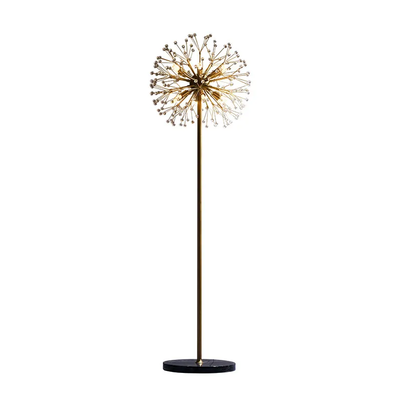 Contemporary Luxury Crystal Floor Lamp Nordic Warm Romantic Dandelion G9 Floor Lights For Home Hotel Art Decoration New Arrival