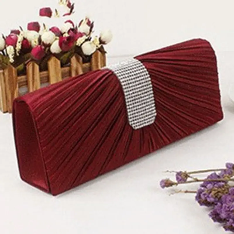 Женская вечерняя сумочка свадебная кошелек с ромбовидными кристаллами вечерние