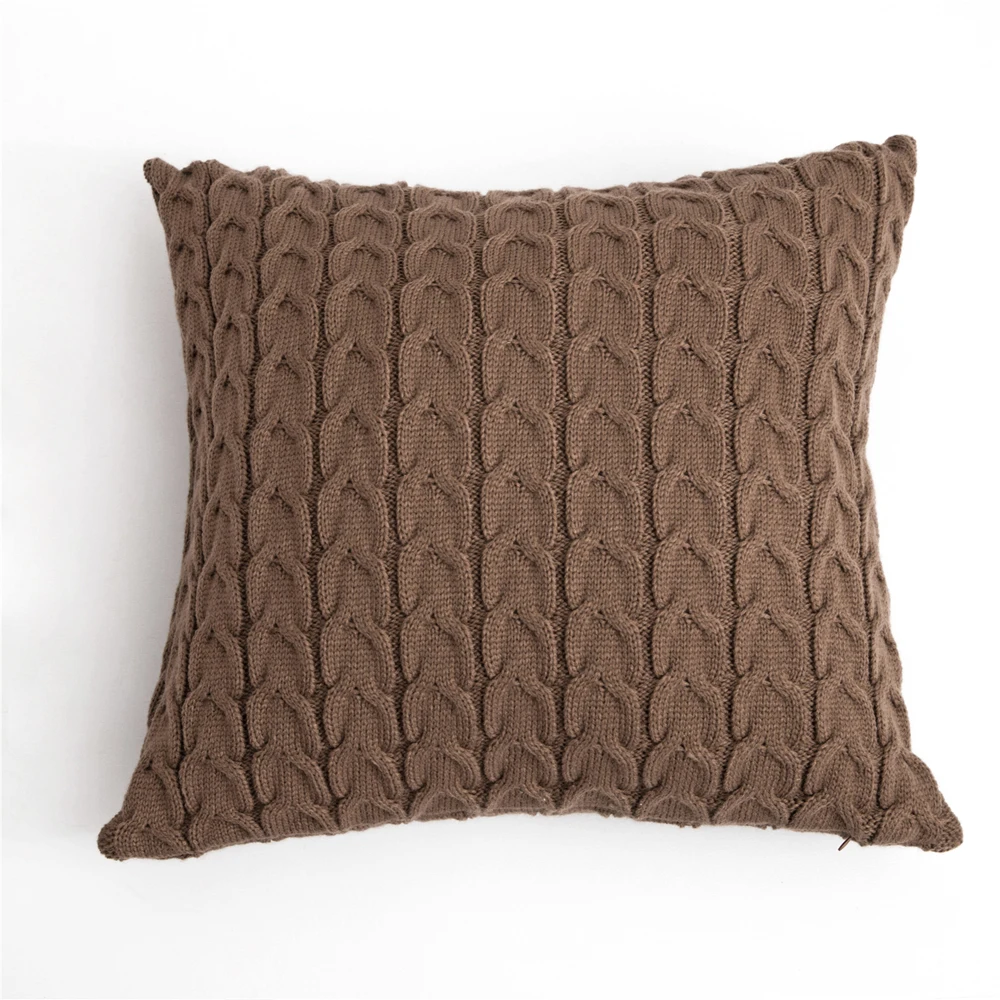 Наволочка плетеная в скандинавском стиле 45 х45 см | Дом и сад