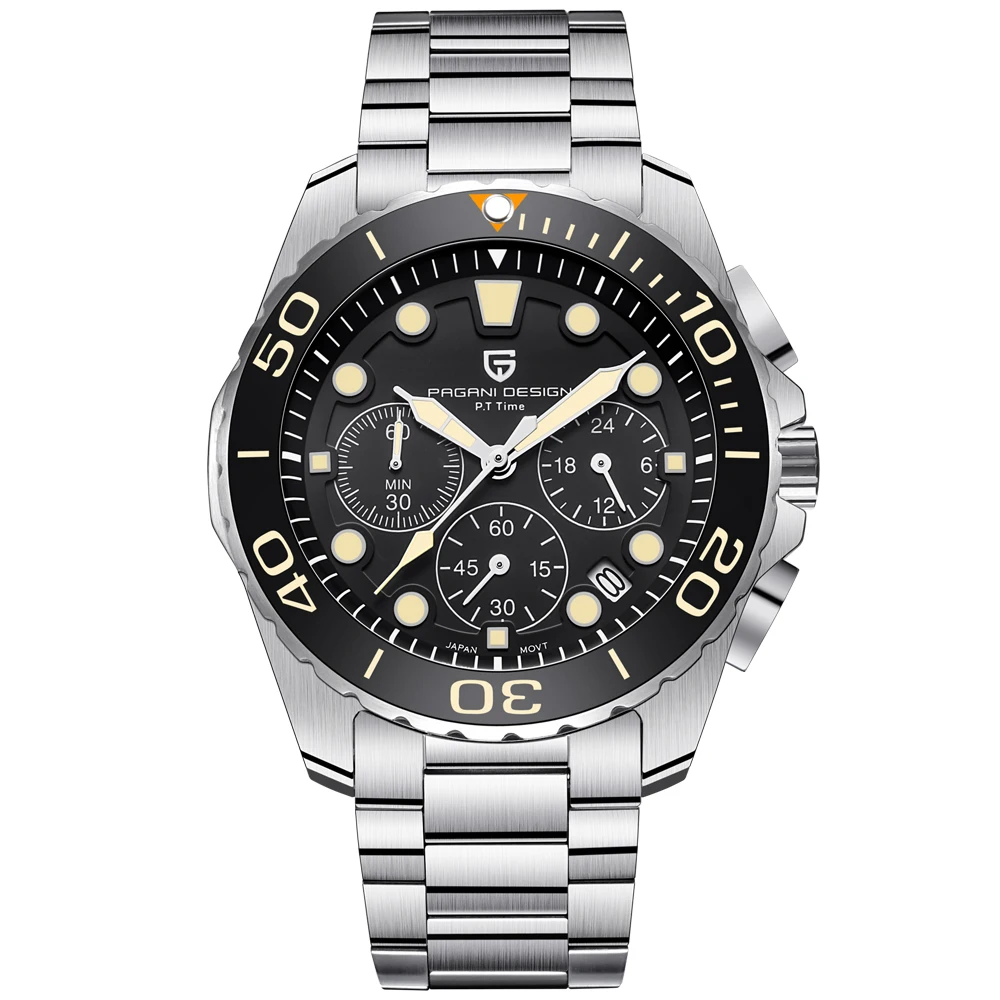 PAGANI Дизайн Лидирующий бренд Роскошные военные мужские часы из нержавеющей стали