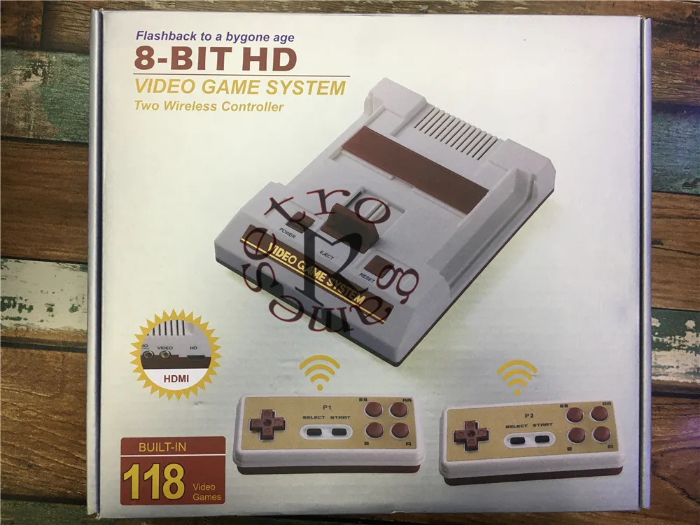 HDMI ТВ Игры беспроводной контроллер для FCNES для 8 бит Видео игровой консоли с 118 игр внутри классический