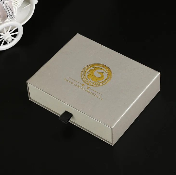 Роскошная твердая картонная коробка бумажная лента ручка Подарочное кольцо