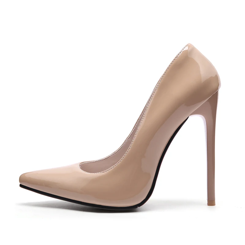  Brand New Sexy Black Apricot Women Formal Pumps Mature High Thin Heels Lady Party Shoes WH331 Plus Big Size 12 43 45 48 | Обувь