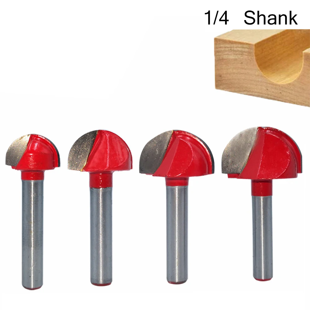 

1pc 1/4 Inch Shank Round Cove Box Router Bit Double Edging Miiling Cutter for Wood Tungsten Carbide Woodworking Endmill