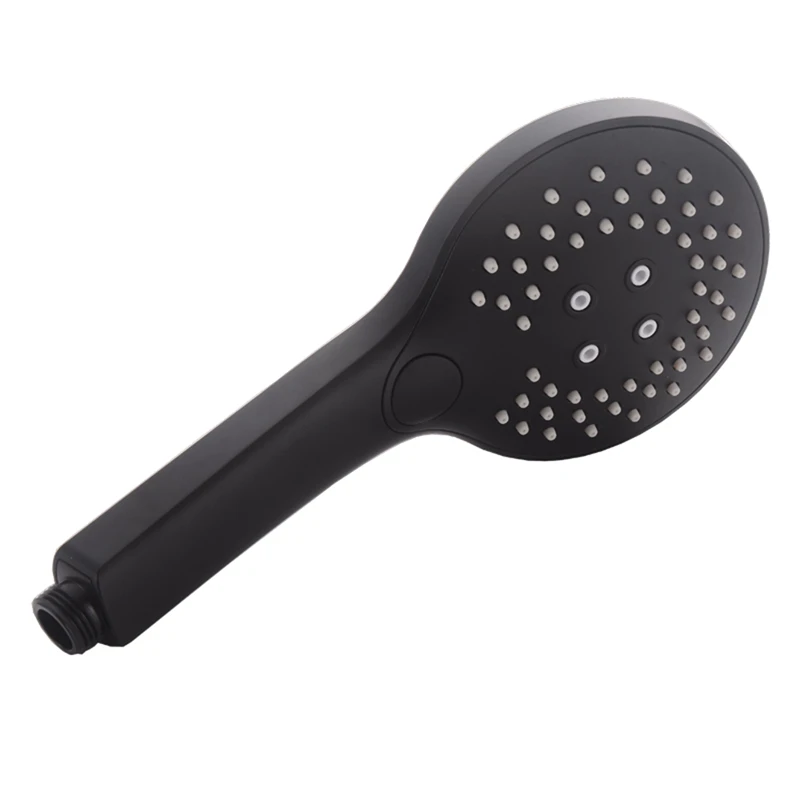 Черный кнопочный ручной Насадки для душа 3-Функция ручная Лейка из абс душ