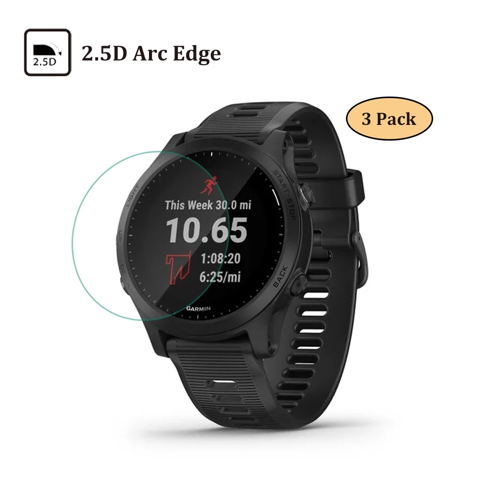 ONGHSD 3 Pack for Garmin Forerunner 945 Tempered Glass Screen Protector Ultra-Thin High Definition Protective Cover Film | Мобильные