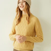 longming 100 cashmere women sweater winter pullover women knitted sweaters autumn soft warm wool sweater vintage jumper women