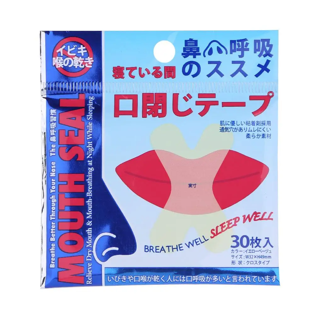 

30 шт. дышащая средство против храпа носовые наклейки в виде губ спальный Капы нос храп наклейки