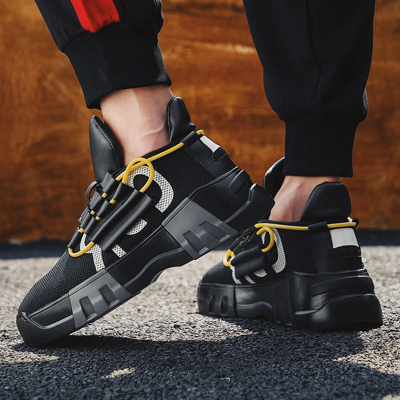 Мужские кроссовки на высокой платформе в стиле хип-хоп сезон лето-осень Уличная