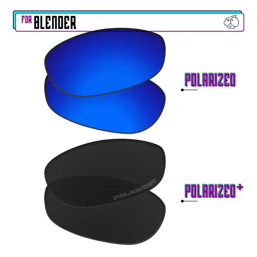 

Ezrelease поляризованные Сменные линзы для солнцезащитных очков Oakley Blender-черный P Plus-темно-синий P
