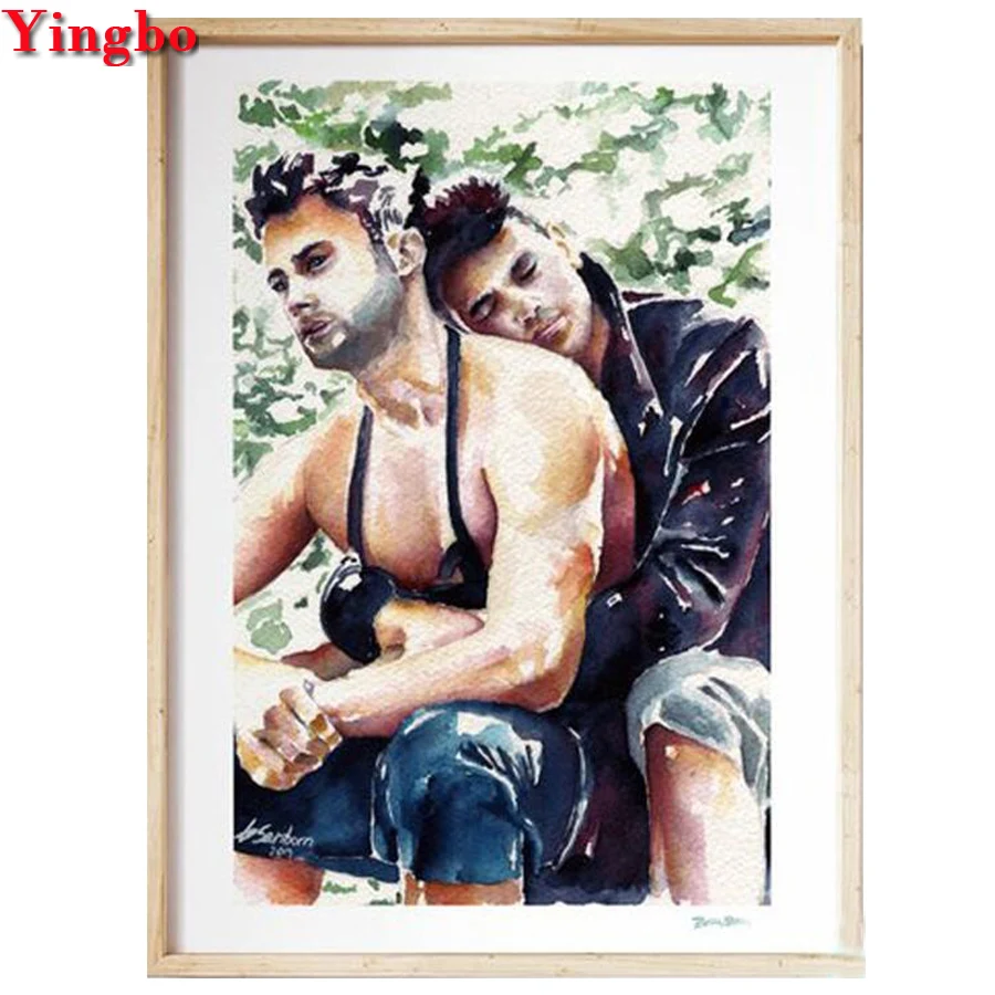 Квадратная/круглая алмазная живопись Full drill бриллиантовая мозаика для обнимания