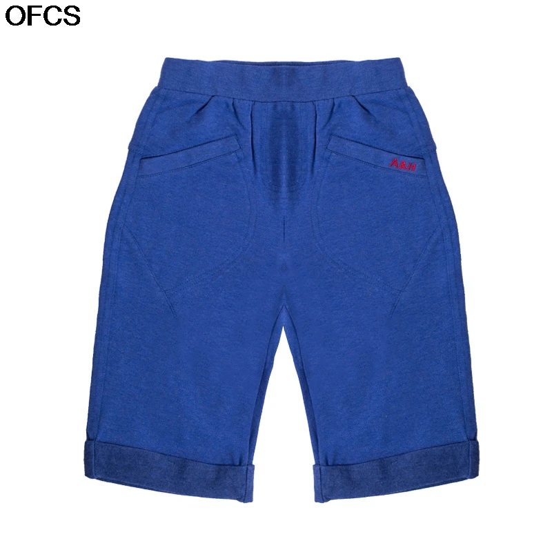

Boys Shorts Kids Shorts Cotton Casual Shorts Pants Kids Summer Beach Loose Pants Pocket Knitted Shorts For Boys Children Clothes