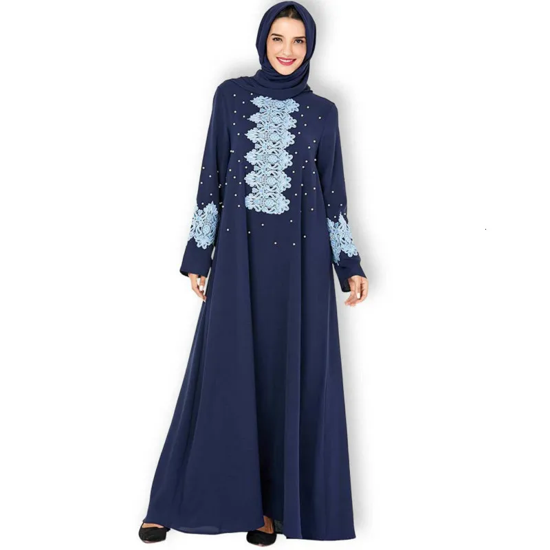 Женское свободное платье с завышенной талией элегантное мусульманское