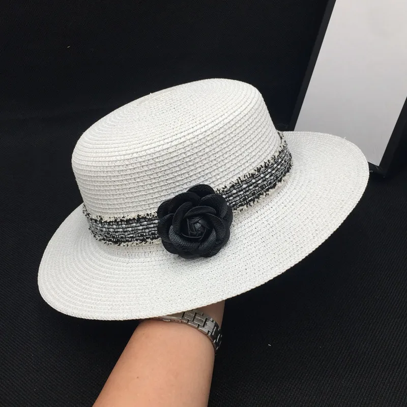 Summer straw hat small sweet wind restoring ancient ways fashion travel flat the camellia sunshade holiday han edition | Аксессуары для