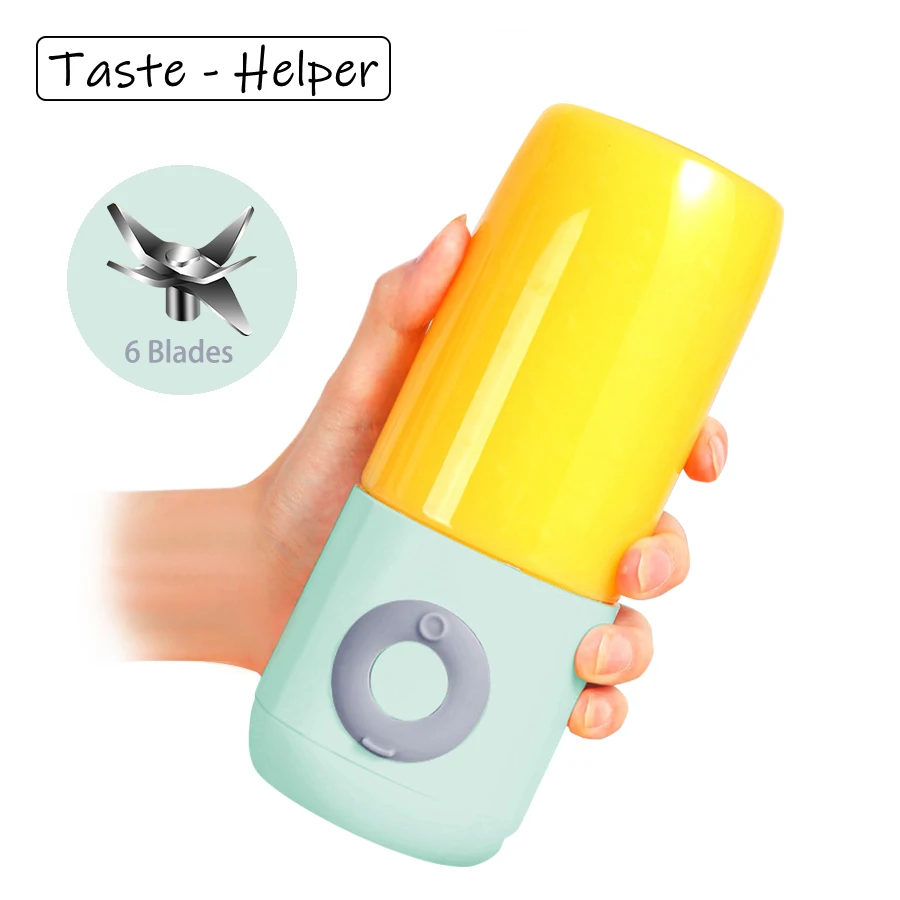

Handheld Blender Portable Juicer 6 Blades Mixer Chargeable Electric Kitchen Food Processor 500mL Quick Juicing Fruit Cup