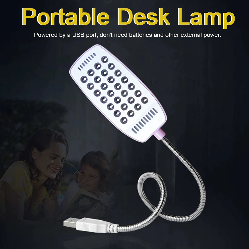 

28LEDs Reading Lamp LED USB Ultra Bright Book Light Eye Care Flexible Table Lamps Night Lamp for PC Laptop