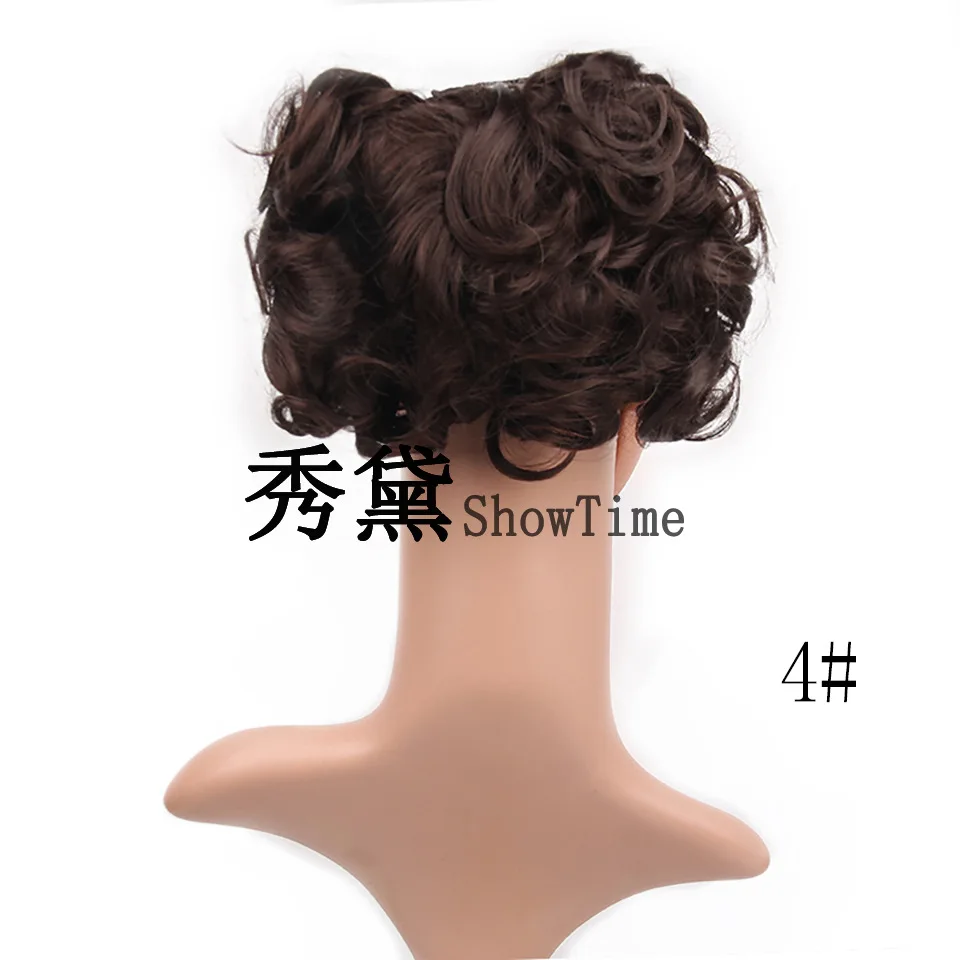 2 Новейшая мода большой гребень клип в вьющиеся волосы кусок шиньон updo Свадебные накладные волосы булочка - Цвет: 2