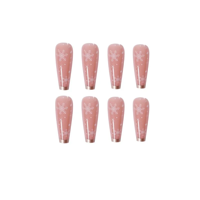 

The latest explosion of 2021 ins long ballet nude French wearing nail products fake nails nail stickers nail tablets fake nail