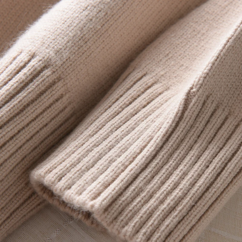 Свитер женский кашемировый с высоким воротником и длинным рукавом Осень-зима 2019 |