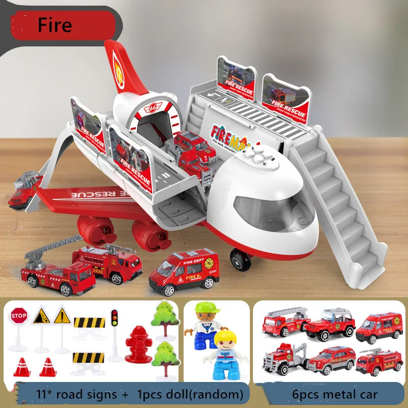 Самолет игрушечный деформирующийся с музыкой инерционный трек детский самолет